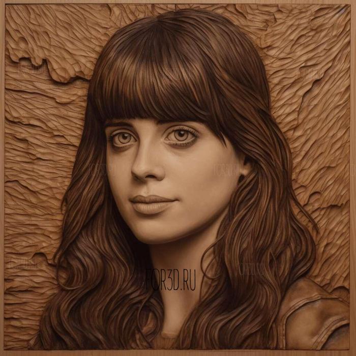 Zooey Deschanel 1 stl model for CNC